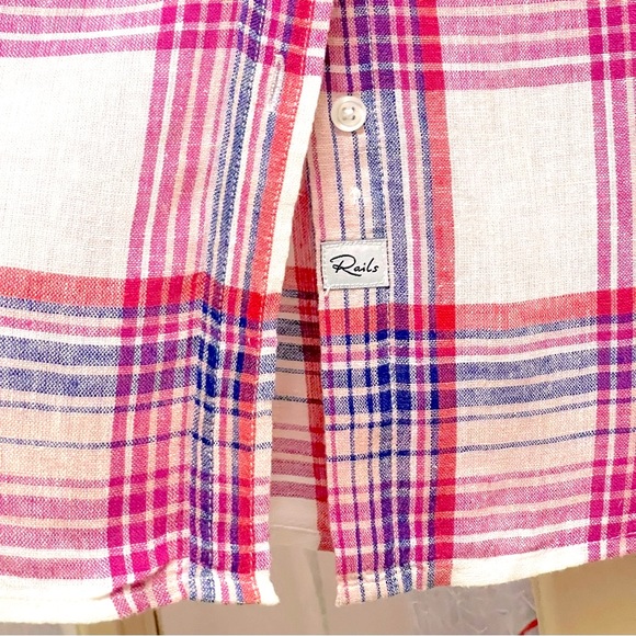 NWOT RAILS Charli Plaid Long Sleeve Shirt Size S - Picture 7 of 12